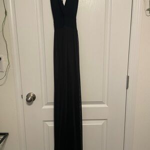 Women’s Black Mesh Maxi Dress with Bodysuit